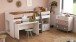 Kinderbett >Savannah< in matt weiss/grau/rosa - 204x103x109 (BxHxT)