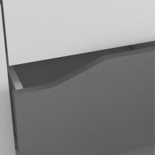 Kleiderschrank >Genius< in matt weiss/hell grau - 89x185x50 (BxHxT)