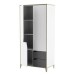 Kleiderschrank >Genius< in matt weiss/hell grau - 89x185x50 (BxHxT)