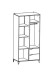 Kleiderschrank >Genius< in matt weiss/hell grau - 89x185x50 (BxHxT)