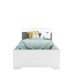 Einzelbett >Genius< in matt weiss/hell grau - 97x79x205 (BxHxT)