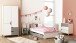 Einzelbett >Genius< in matt weiss/hell grau - 97x79x205 (BxHxT)
