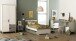 Einzelbett >Genius< in matt weiss/hell grau - 97x79x205 (BxHxT)
