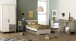 Nachttisch >Genius< in matt weiss/hell grau aus Holzwerkstoff - 37x44x33 (BxHxT)
