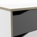 Kommode >Genius< in matt weiss/hell grau aus Holzwerkstoff - 78x76x43cm (BxHxT)
