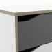 Kommode >Genius< in matt weiss/hell grau aus Holzwerkstoff - 78x76x43cm (BxHxT)