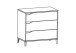 Kommode >Genius< in matt weiss/hell grau aus Holzwerkstoff - 78x76x43cm (BxHxT)