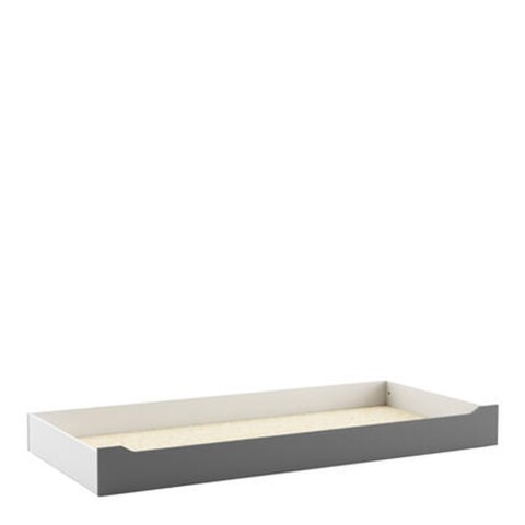 Bettschubkasten >Genius< in matt weiss/hell grau - 200x20x93 (BxHxT)