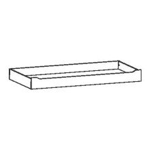 Bettschubkasten >Genius< in matt weiss/hell grau - 200x20x93 (BxHxT)