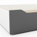 Bettschubkasten >Genius< in matt weiss/hell grau - 200x20x93 (BxHxT)
