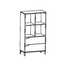 Bücherregal >Genius< in matt weiss/hell grau - 702x130x35 (BxHxT)