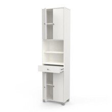 Hochschrank >Bikini< in matt weiss aus Holzwerkstoff - 51x196x33cm (BxHxT)
