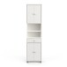 Hochschrank >Bikini< in matt weiss aus Holzwerkstoff - 51x196x33cm (BxHxT)