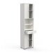 Hochschrank >Bikini< in matt weiss aus Holzwerkstoff - 51x196x33cm (BxHxT)