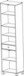 Hochschrank >Bikini< in matt weiss aus Holzwerkstoff - 51x196x33cm (BxHxT)