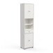 Hochschrank >Bikini< in matt weiss aus Holzwerkstoff - 51x196x33cm (BxHxT)