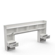 Bettaufsatz >Chicago< in matt weiss aus Holzwerkstoff - 222x109x38cm (BxHxT)
