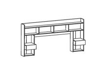 Bettaufsatz >Chicago< in matt weiss aus Holzwerkstoff - 222x109x38cm (BxHxT)
