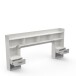 Bettaufsatz >Chicago< in matt weiss aus Holzwerkstoff - 222x109x38cm (BxHxT)