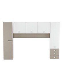 Kleiderschrank >Tidy< in weiss/ton aus Holzwerkstoff - 304x203x54cm (BxHxT)