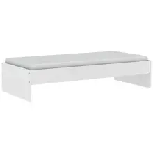Einzelbett >Tidy< in matt weiss aus Holzwerkstoff -...