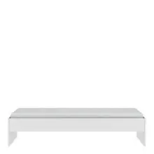 Einzelbett >Tidy< in matt weiss aus Holzwerkstoff -...
