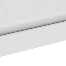 Einzelbett >Tidy< in matt weiss aus Holzwerkstoff - 94x42x203cm (BxHxT)