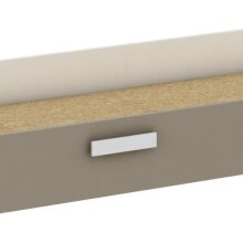 Bettschubkasten >Tidy< in Matt weiss/ton aus Holzwerkstoff - 198x22x93cm (BxHxT)