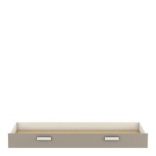 Bettschubkasten >Tidy< in Matt weiss/ton aus Holzwerkstoff - 198x22x93cm (BxHxT)