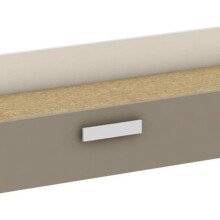 Bettschubkasten >Tidy< in Matt weiss/ton aus Holzwerkstoff - 198x22x93cm (BxHxT)