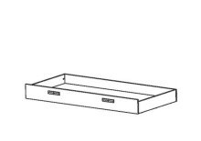 Bettschubkasten >Tidy< in Matt weiss/ton aus Holzwerkstoff - 198x22x93cm (BxHxT)