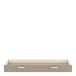 Bettschubkasten >Tidy< in Matt weiss/ton aus Holzwerkstoff - 198x22x93cm (BxHxT)