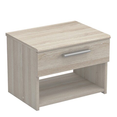 Nachttisch >Pricy 2< in Shannon Eiche aus Holzwerkstoff - 43x32x32cm (BxHxT)