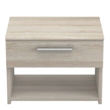 Nachttisch >Pricy 2< in Shannon Eiche aus Holzwerkstoff - 43x32x32cm (BxHxT)