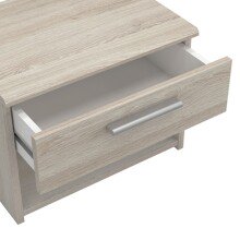 Nachttisch >Pricy 2< in Shannon Eiche aus Holzwerkstoff - 43x32x32cm (BxHxT)