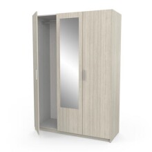 Kleiderschrank >Pricy 3< in Shannon Eiche aus Holzwerkstoff - 134x192x51 (BxHxT)