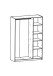 Kleiderschrank >Pricy 3< in Shannon Eiche aus Holzwerkstoff - 134x192x51 (BxHxT)