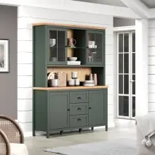 Wohnzimmer-Set >Stanton< in Tannengrün/Eiche...
