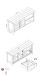 Tv Lowboard >MIAMI< in Weiß/Grau aus Holz - 139,6x59x40cm (BxHxT)