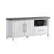 Tv Lowboard >MIAMI< in Weiß/Grau aus Holz - 139,6x59x40cm (BxHxT)