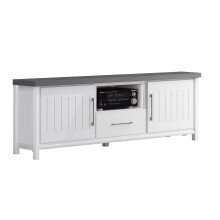 Tv Lowboard >MIAMI< in Weiß/Grau aus Holz -...