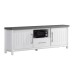 Tv Lowboard >MIAMI< in Weiß/Grau aus Holz - 179,8x59x40cm (BxHxT)