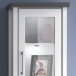 Hochvitrine >MIAMI< in Weiß/Grau aus Holz - 56x190x40cm (BxHxT)