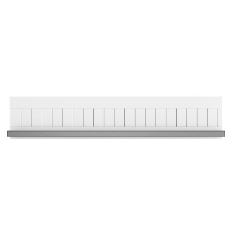 Wandboard >MIAMI< in Weiß/Grau aus Holz - 130x28x23,7cm (BxHxT)