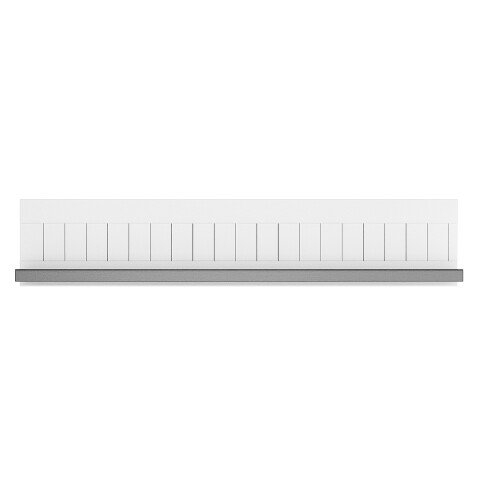 Wandboard >MIAMI< in Weiß/Grau aus Holz - 130x28x23,7cm (BxHxT)
