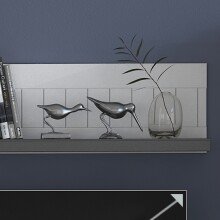 Wandboard >MIAMI< in Weiß/Grau aus Holz - 130x28x23,7cm (BxHxT)