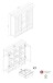 Highboard >MIAMI< in Weiß/Grau aus Holz - 139,6x147x40cm (BxHxT)