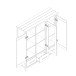 Highboard >MIAMI< in Weiß/Grau aus Holz - 139,6x147x40cm (BxHxT)