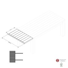 Ansteckplatte >MIAMI< in Weiß/Grau aus Holz -...