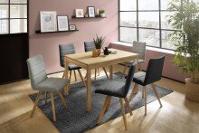 Esstisch >ANKARA< in Wildeiche geölt aus Massivholz - 80x120x75cm (LxBxH)